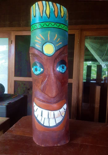 Sunshine & Smiles - Bloody Thumb Tikis | Island Art | Bocas Artist